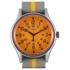 Timex MK1 Aluminum Orange Dial Watch TW2T25500