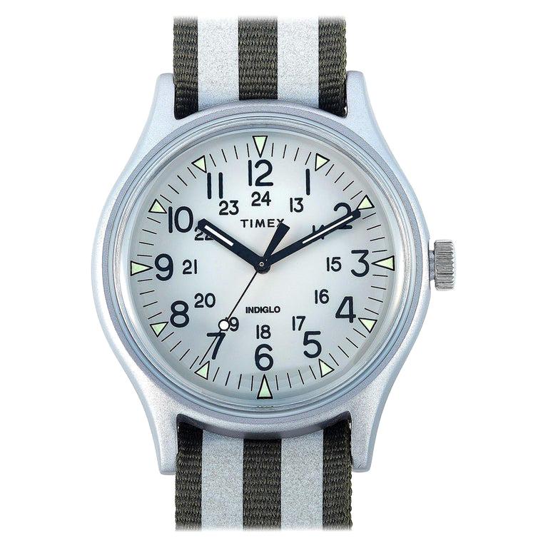 Timex MK1 Aluminum Silver Reflective Dial Watch TW2R80900 For Sale