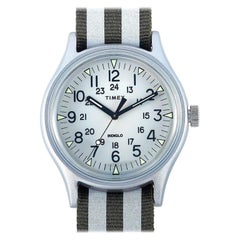 Timex MK1 Aluminum Silver Reflective Dial Watch TW2R80900