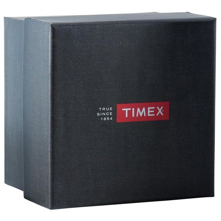 Timex MK1 Stahl-Uhr mit schwarzem Zifferblatt TW2R68200 Herren im Angebot