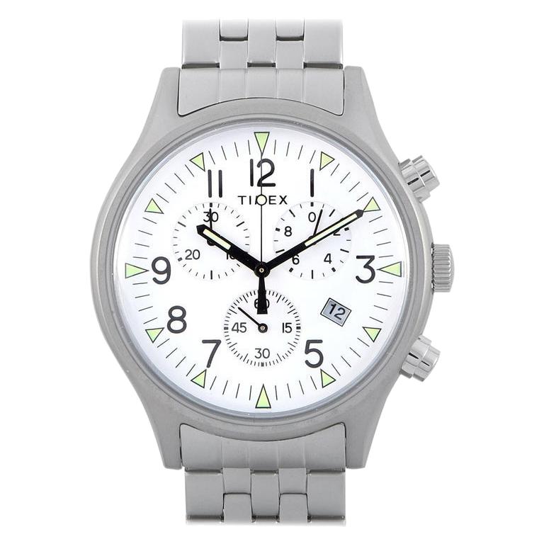 Timex MK1 Steel Chronograph Stainless Steel Watch TW2R68900 For Sale