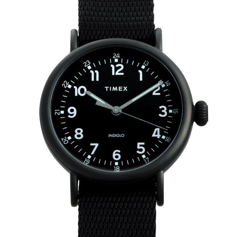 timex black strap watch