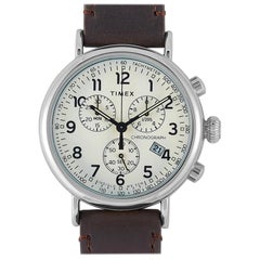Timex Standard Chronograph Brown Leather Watch TW2T21000