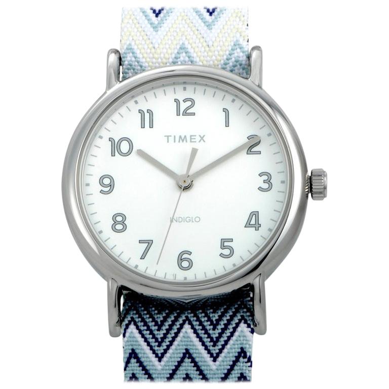 Timex Weekender Blue Chevron Watch TW2R59200 For Sale