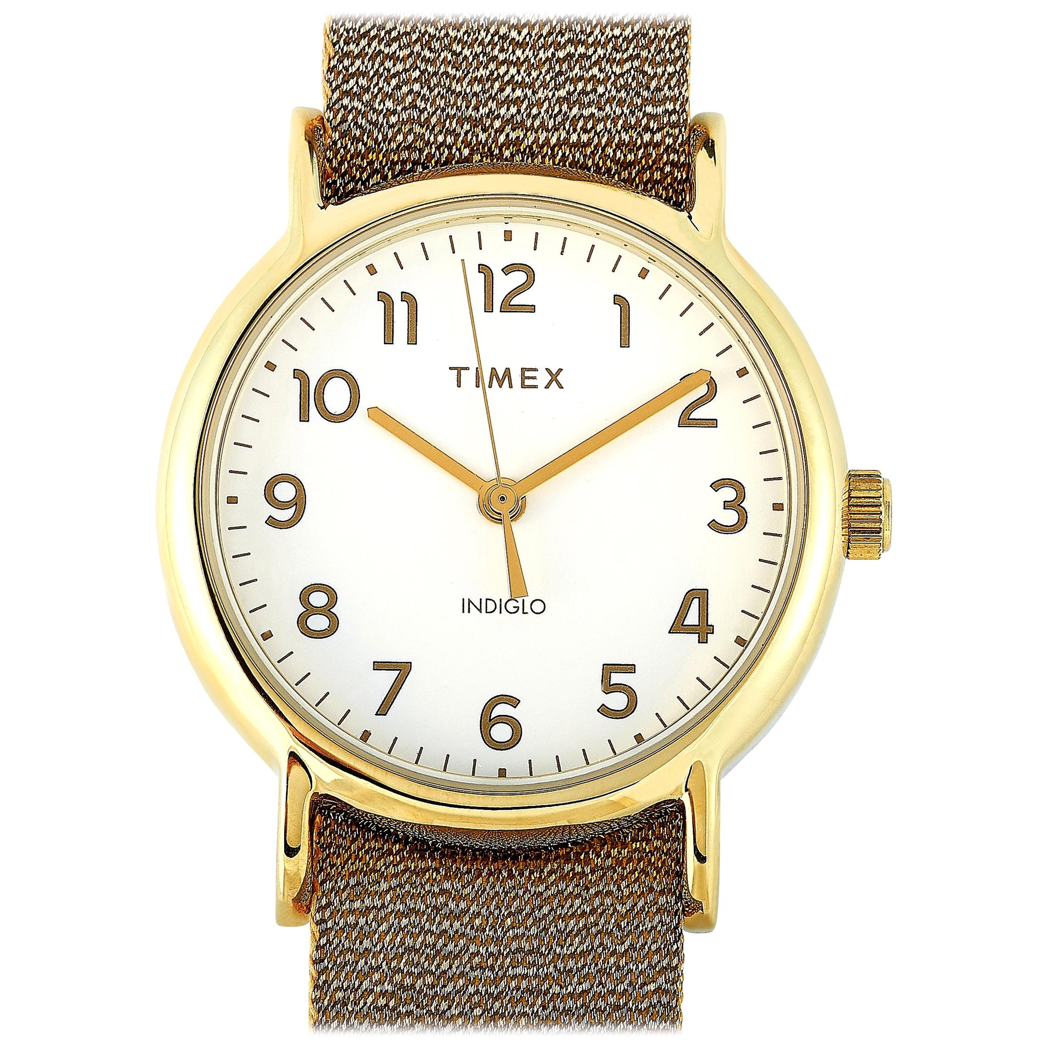 timex weekender rose gold