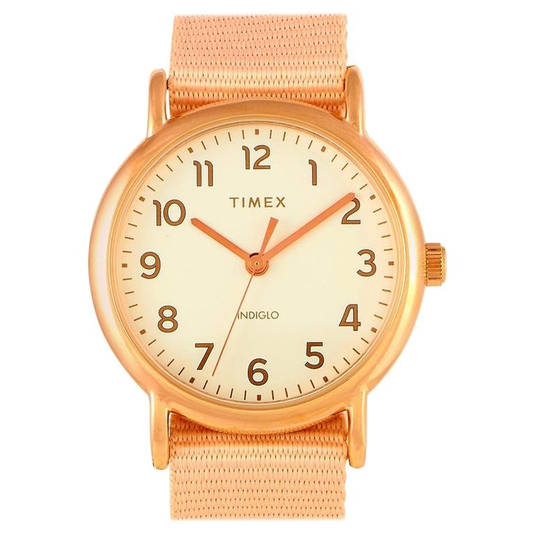 Timex Weekender Rose-Gold Tone Watch TW2R59600
