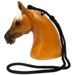 Vintage Timmy Woods Beverly Hills Artisan Wood Equine Handbag circa 1990s