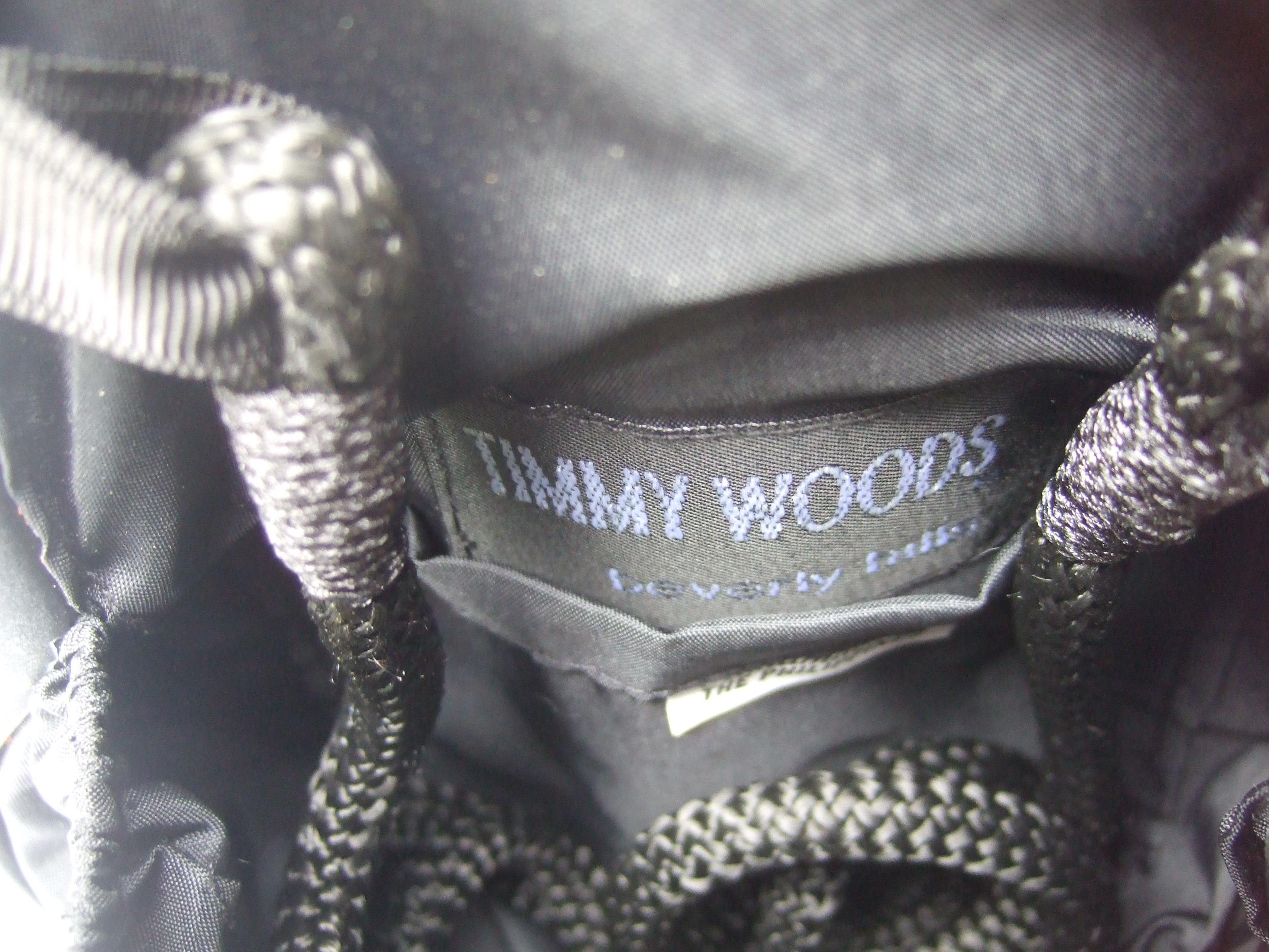 Timmy Woods Beverly Hills Wood Enamel Artisan Harlequin Handbag c 1990s 9
