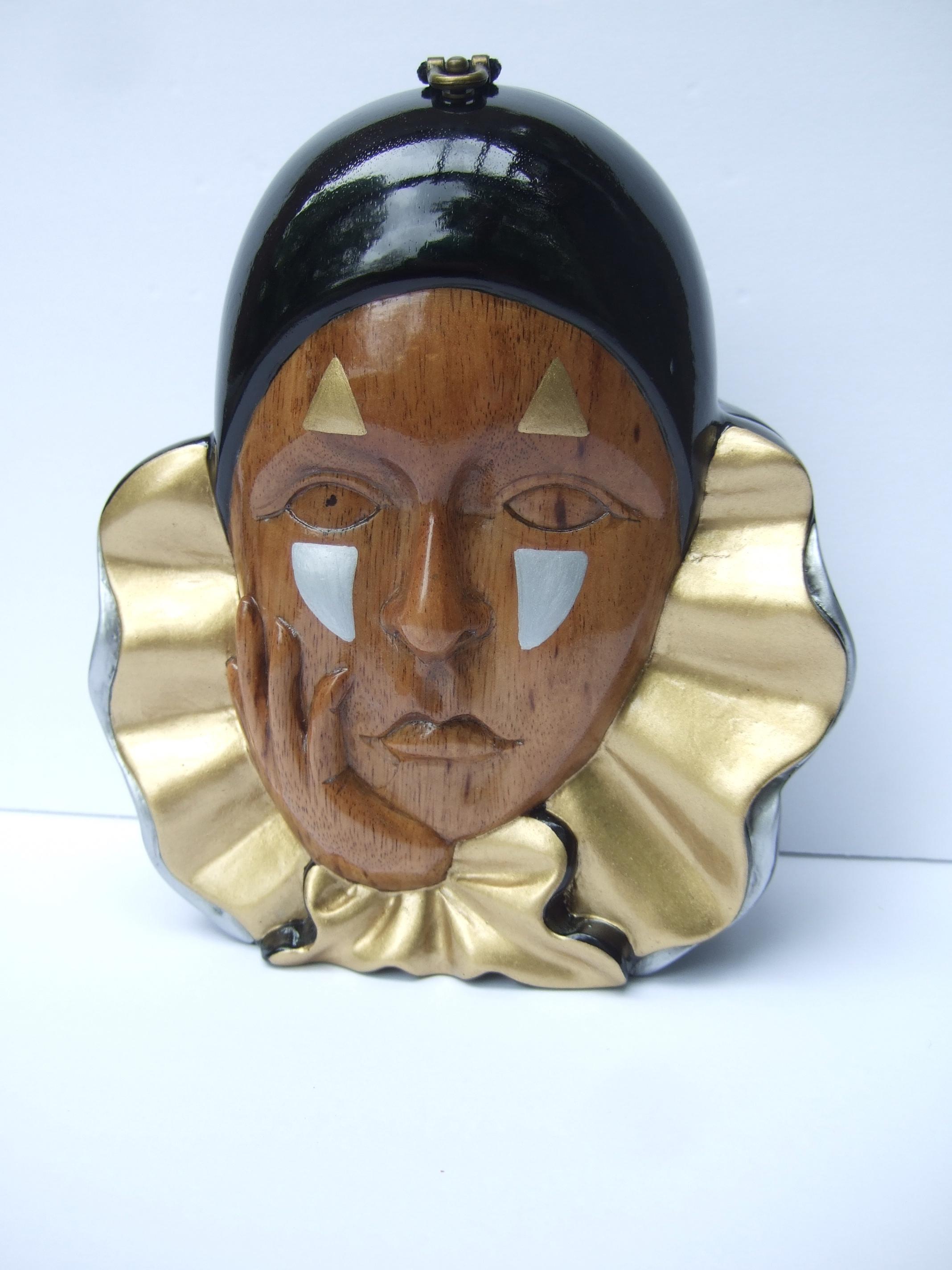 Women's Timmy Woods Beverly Hills Wood Enamel Artisan Harlequin Handbag c 1990s