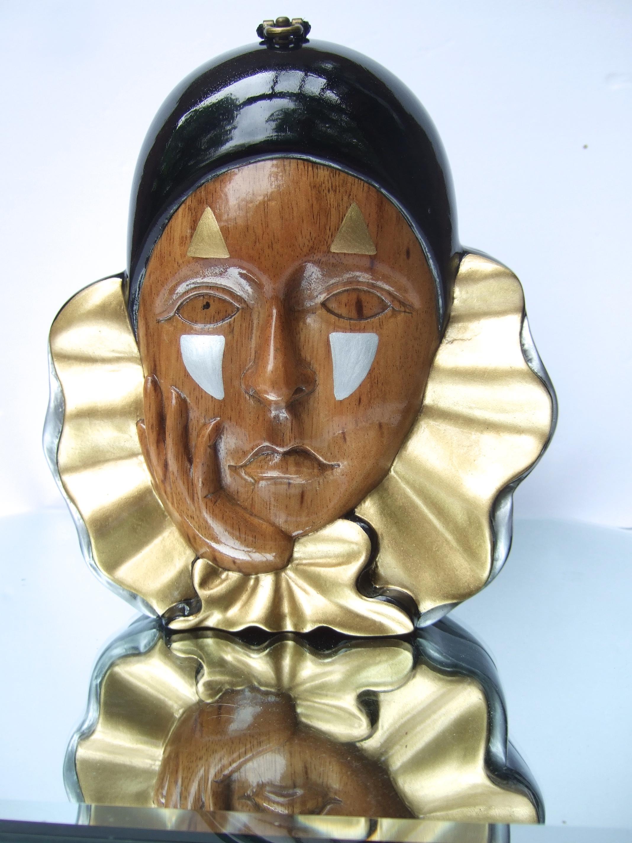Timmy Woods Beverly Hills Wood Enamel Artisan Harlequin Handbag c 1990s 1