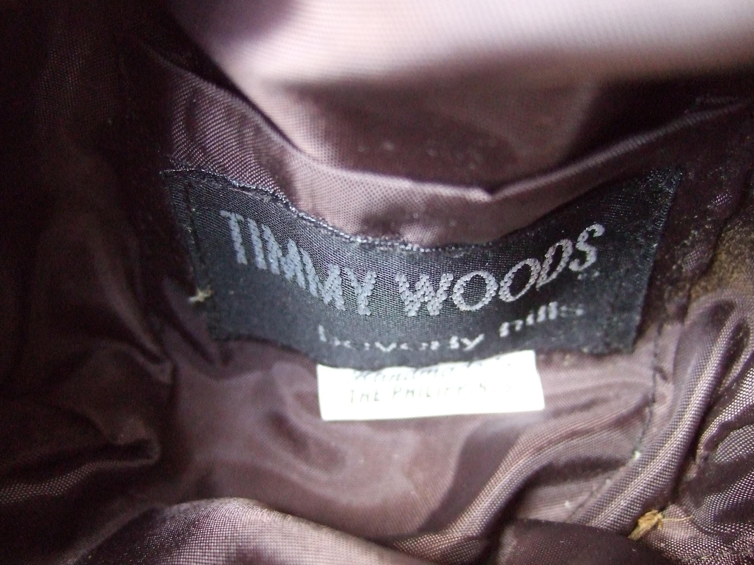 Timmy Woods Beverly Hills Wood & Enamel Artisan Sea Shell Shoulder Bag c 1980s 8