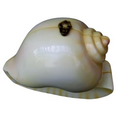 Timmy Woods Beverly Hills Bois & Enamel Artisan Sea Shell Shoulder Bag c 1980