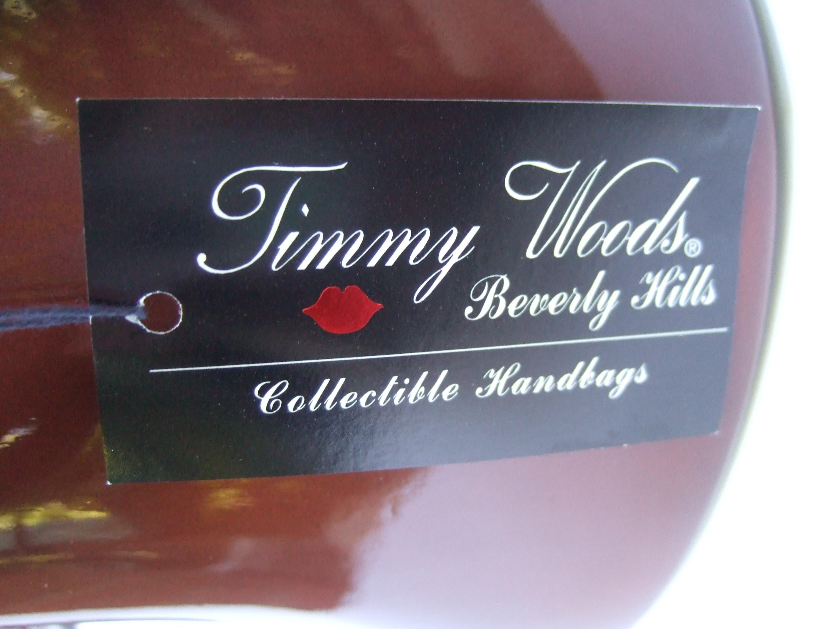 Timmy Woods Beverly Hills Wood Enamel Handmade Equine Shoulder Bag c 2000 11