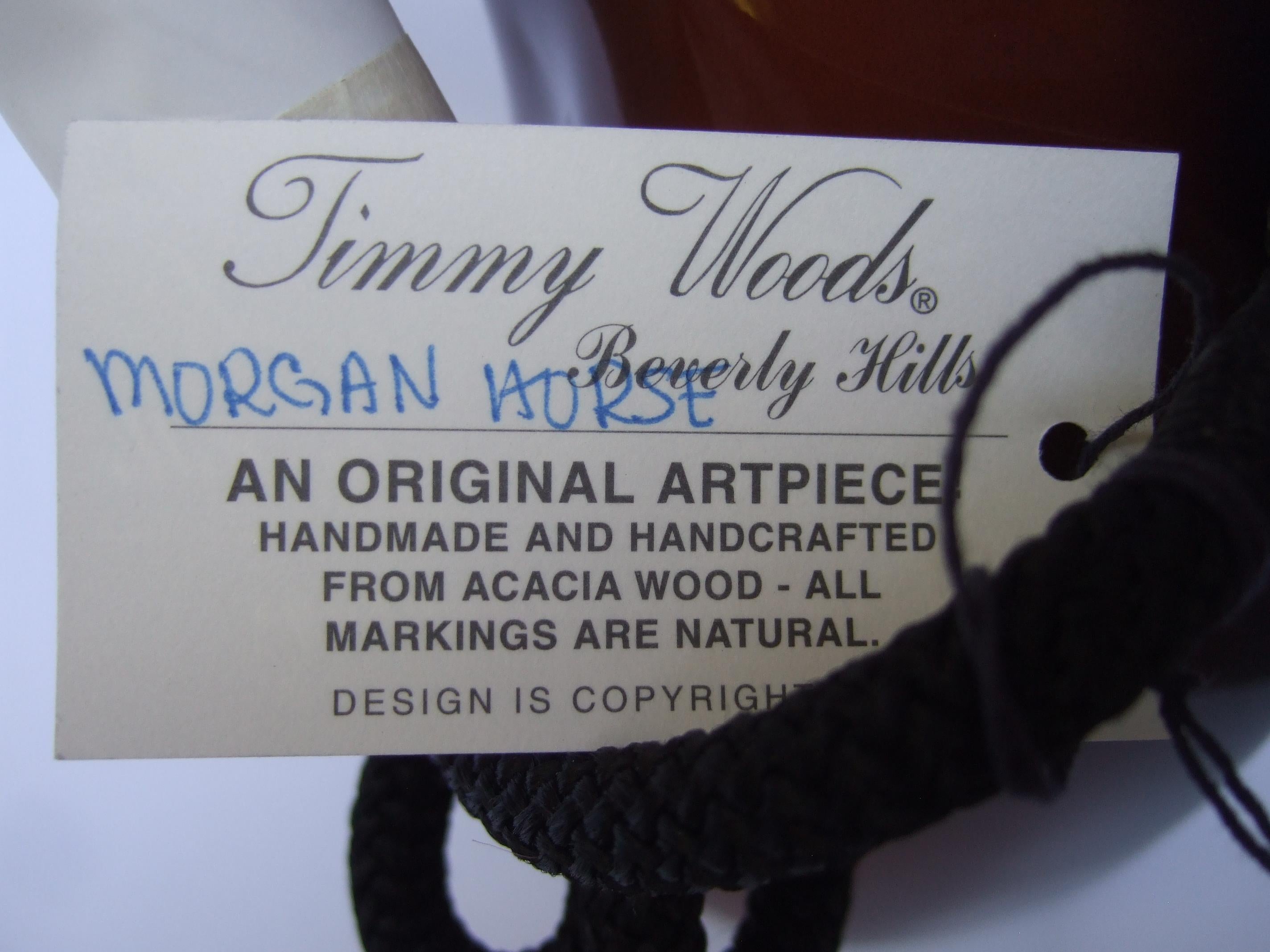 Timmy Woods Beverly Hills Wood Enamel Handmade Equine Shoulder Bag c 2000 12
