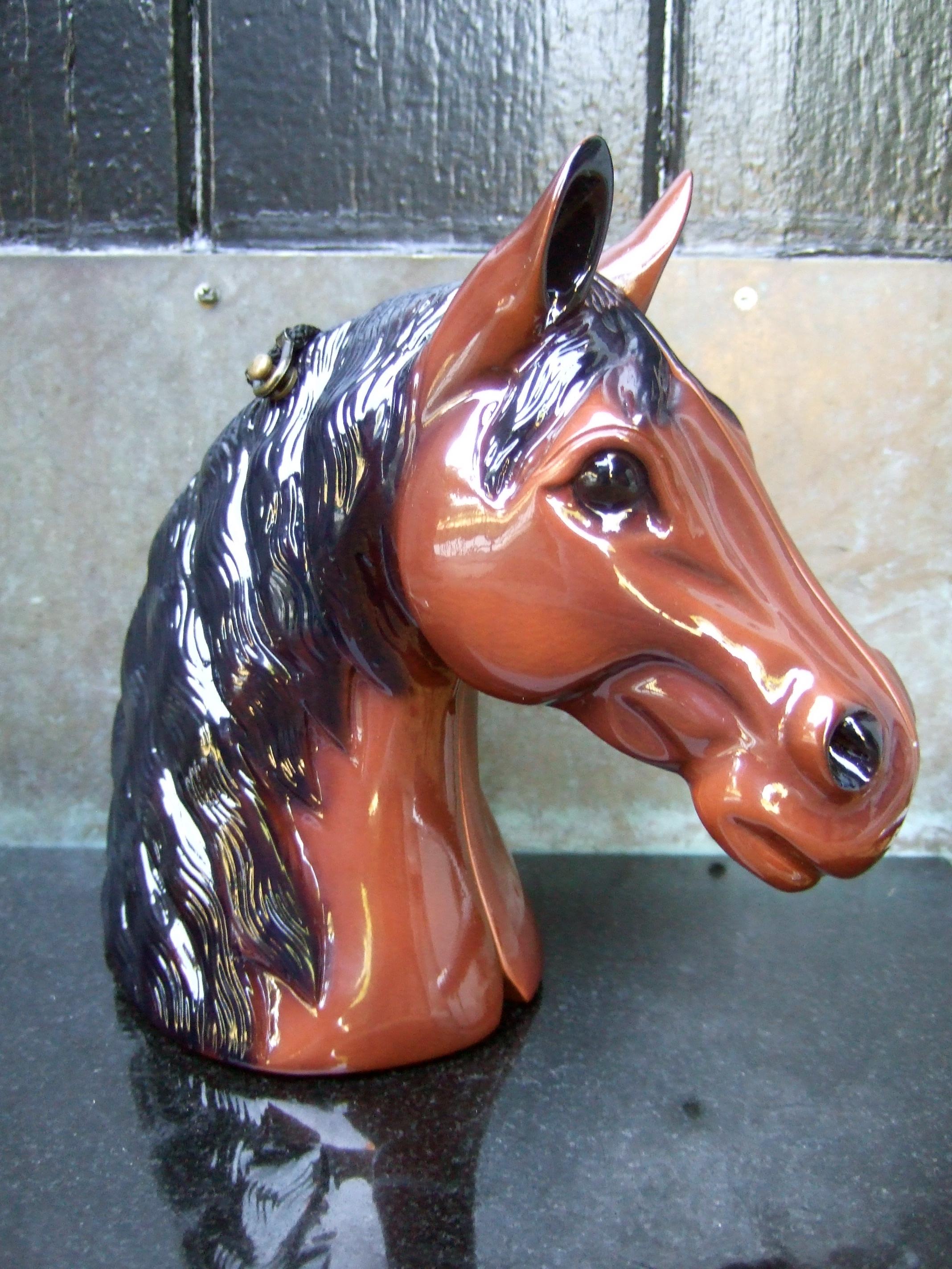 Women's or Men's Timmy Woods Beverly Hills Wood Enamel Handmade Equine Shoulder Bag c 2000