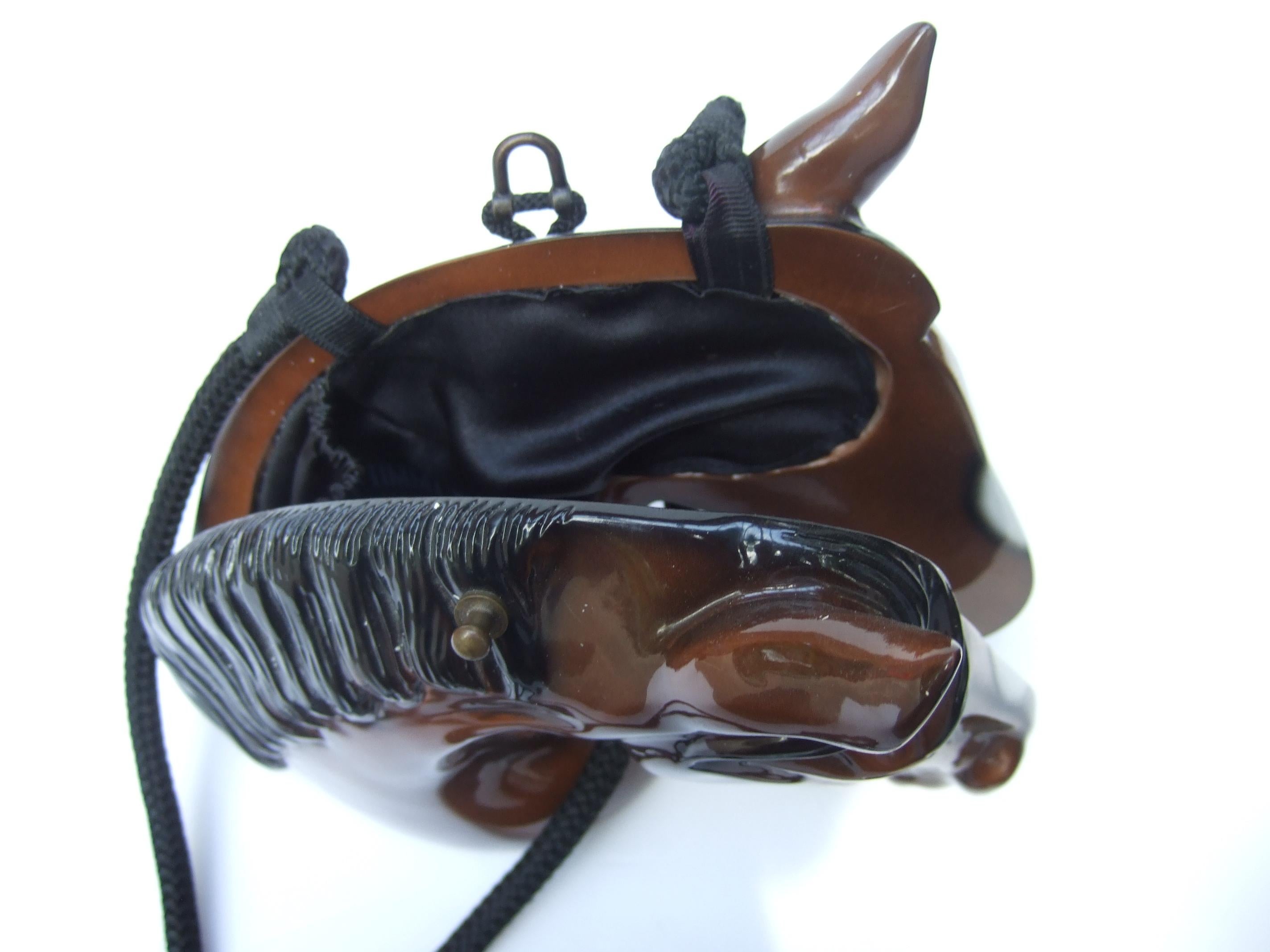 Timmy Woods Beverly Hills Wood Hand Carved Equine Artisan Shoulder Bag c 1990s 7