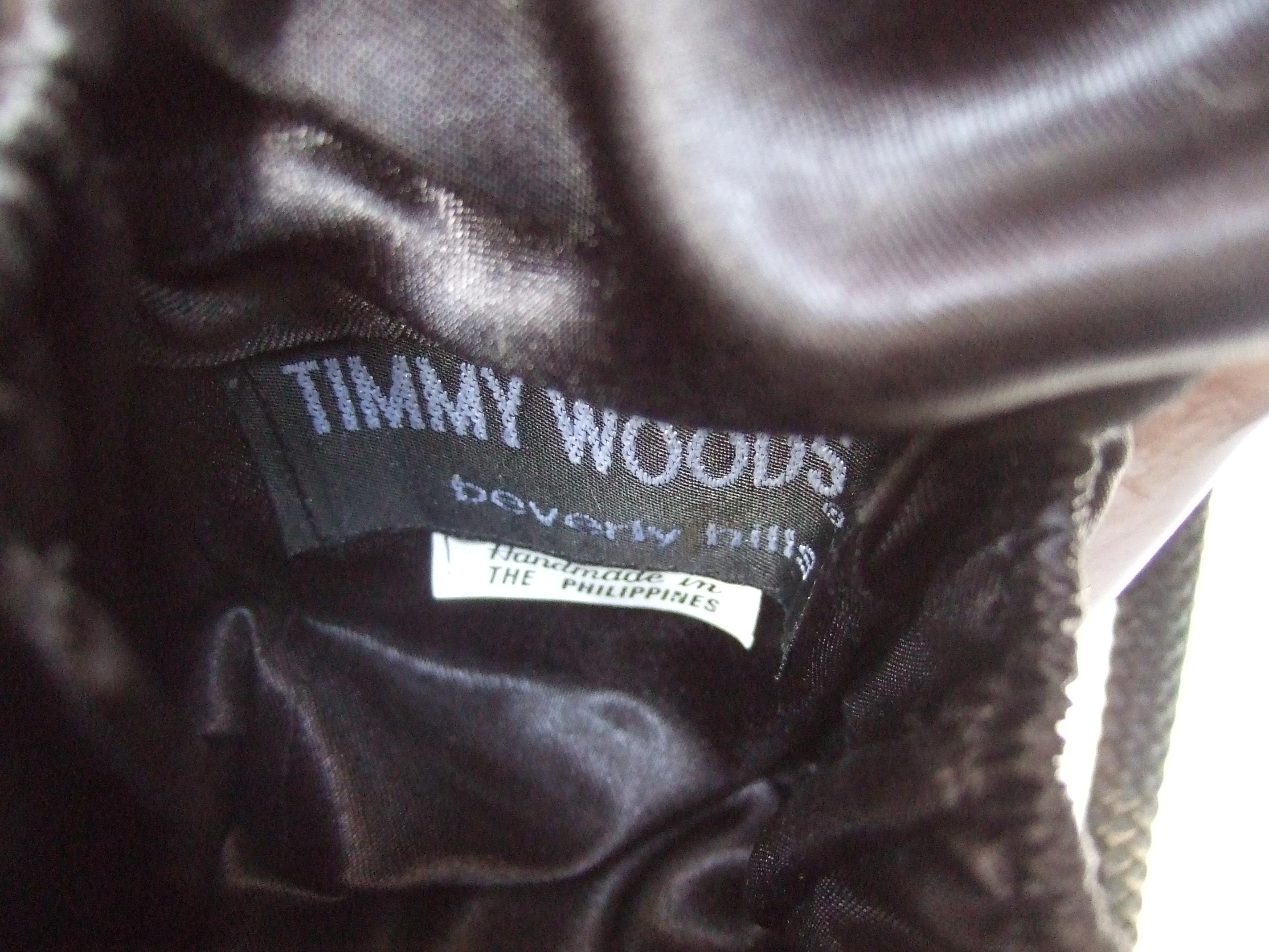 Timmy Woods Beverly Hills Wood Hand Carved Equine Artisan Shoulder Bag c 1990s 8
