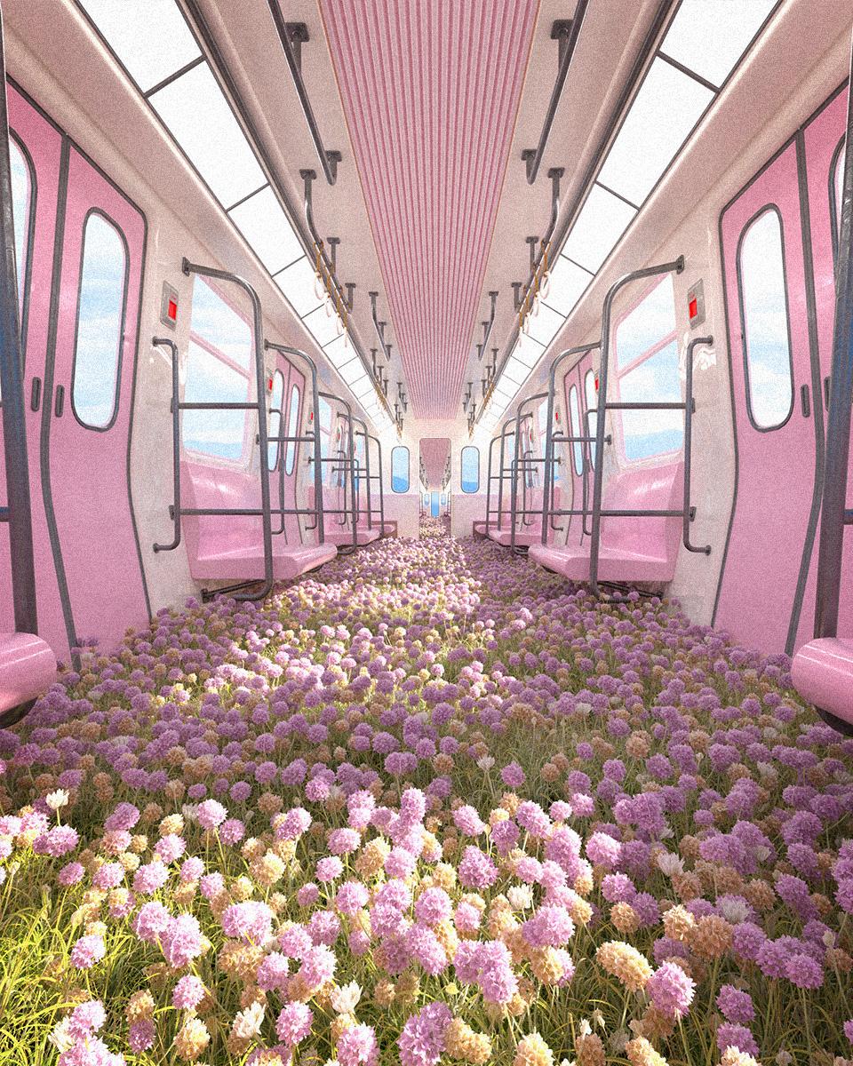 Timo Helgert Color Photograph - Allium Line