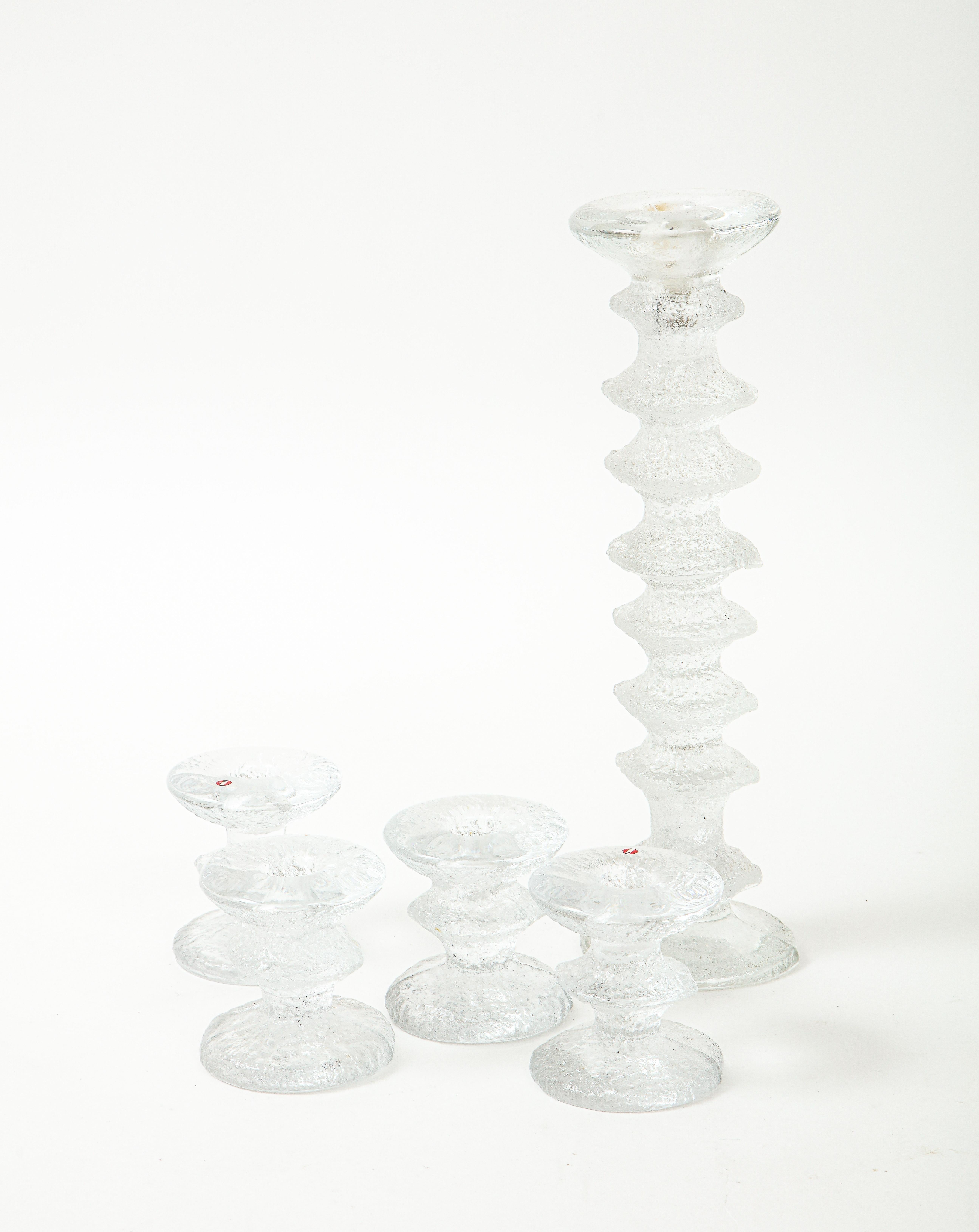 Glass Timo Sarpaneva Candlesticks