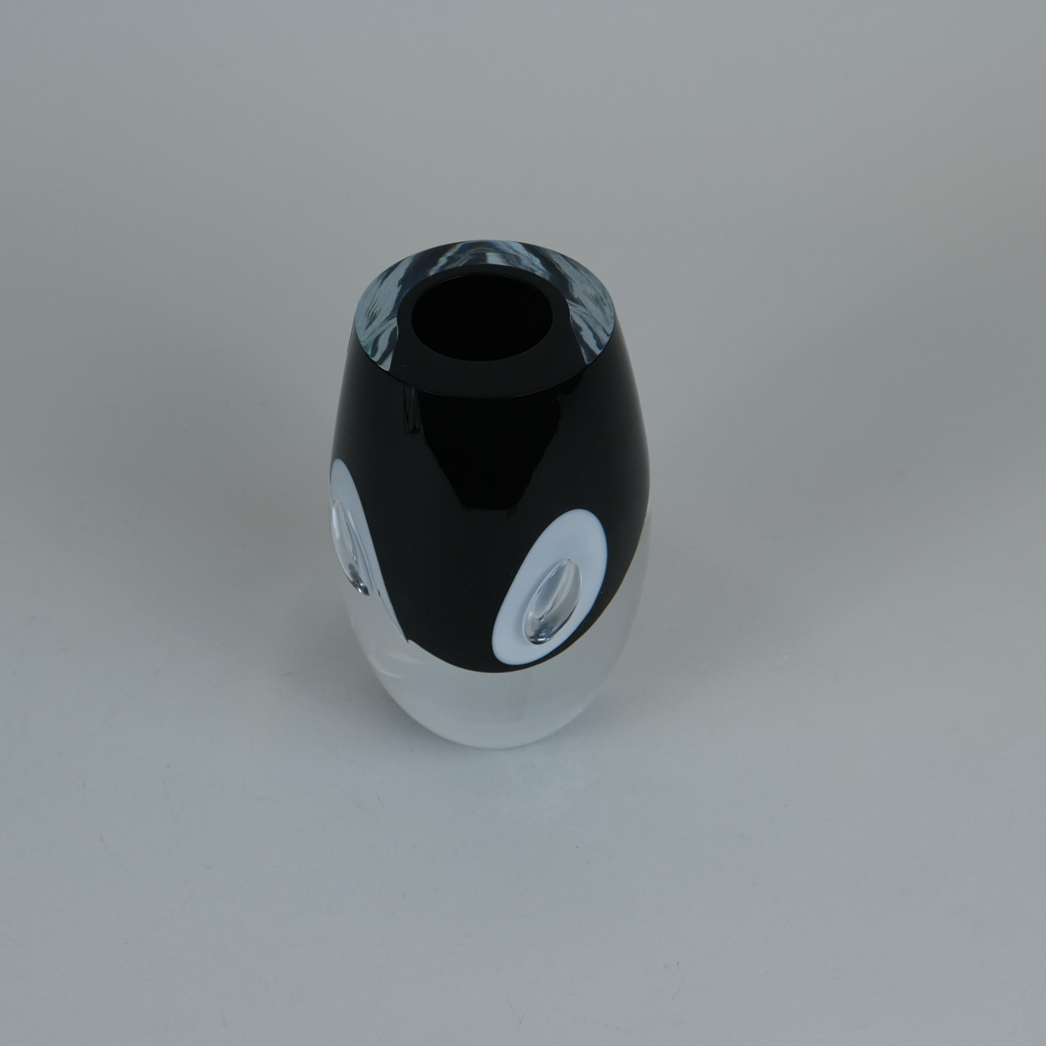 Timo Sarpaneva Claritas Art Glass Objects in bianco e nero, Iittala 2005 In condizioni buone in vendita a Helsinki, FI