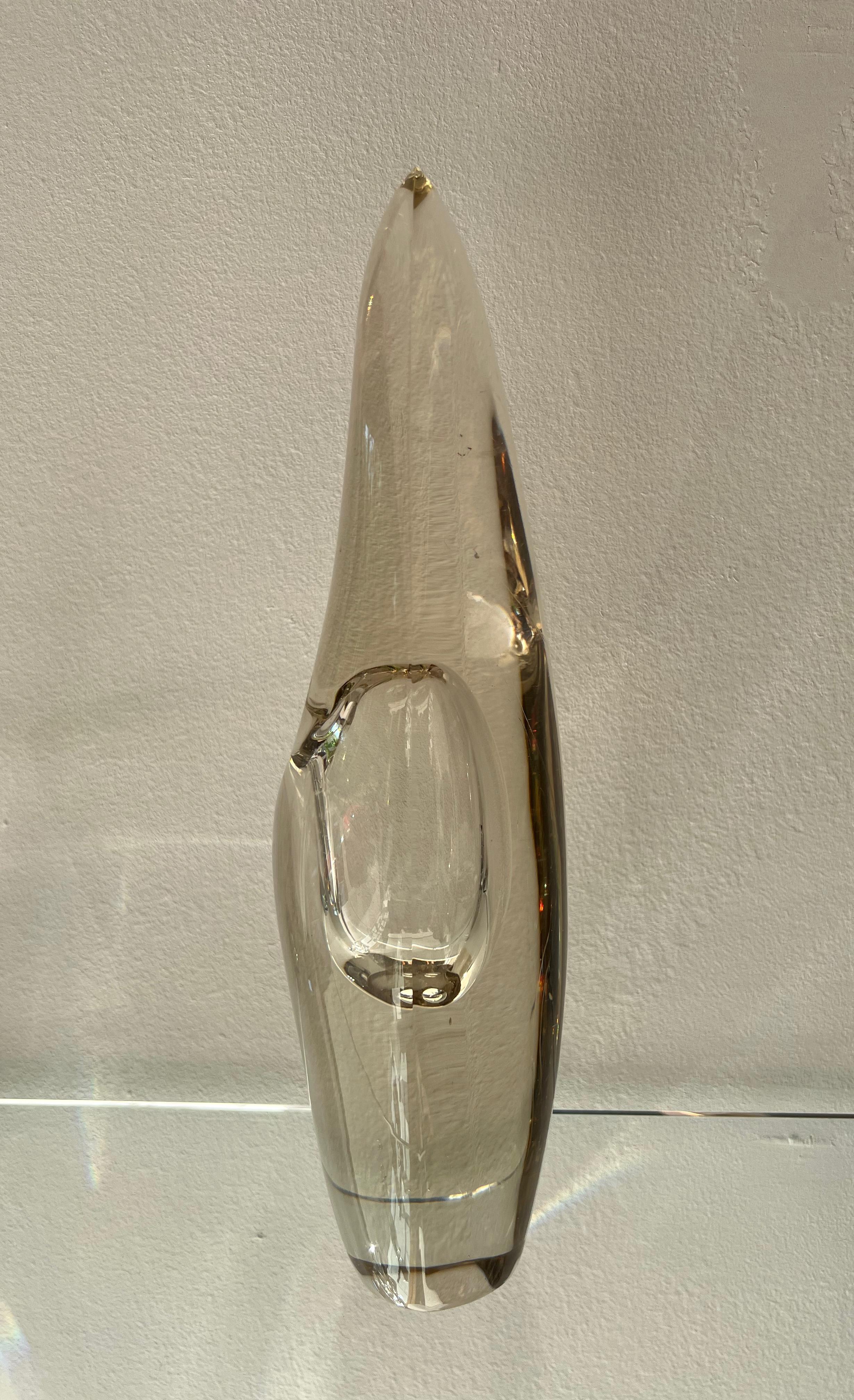 Scandinavian Modern Timo Sarpaneva, Faceted Glass sculpture 'Orchid'
