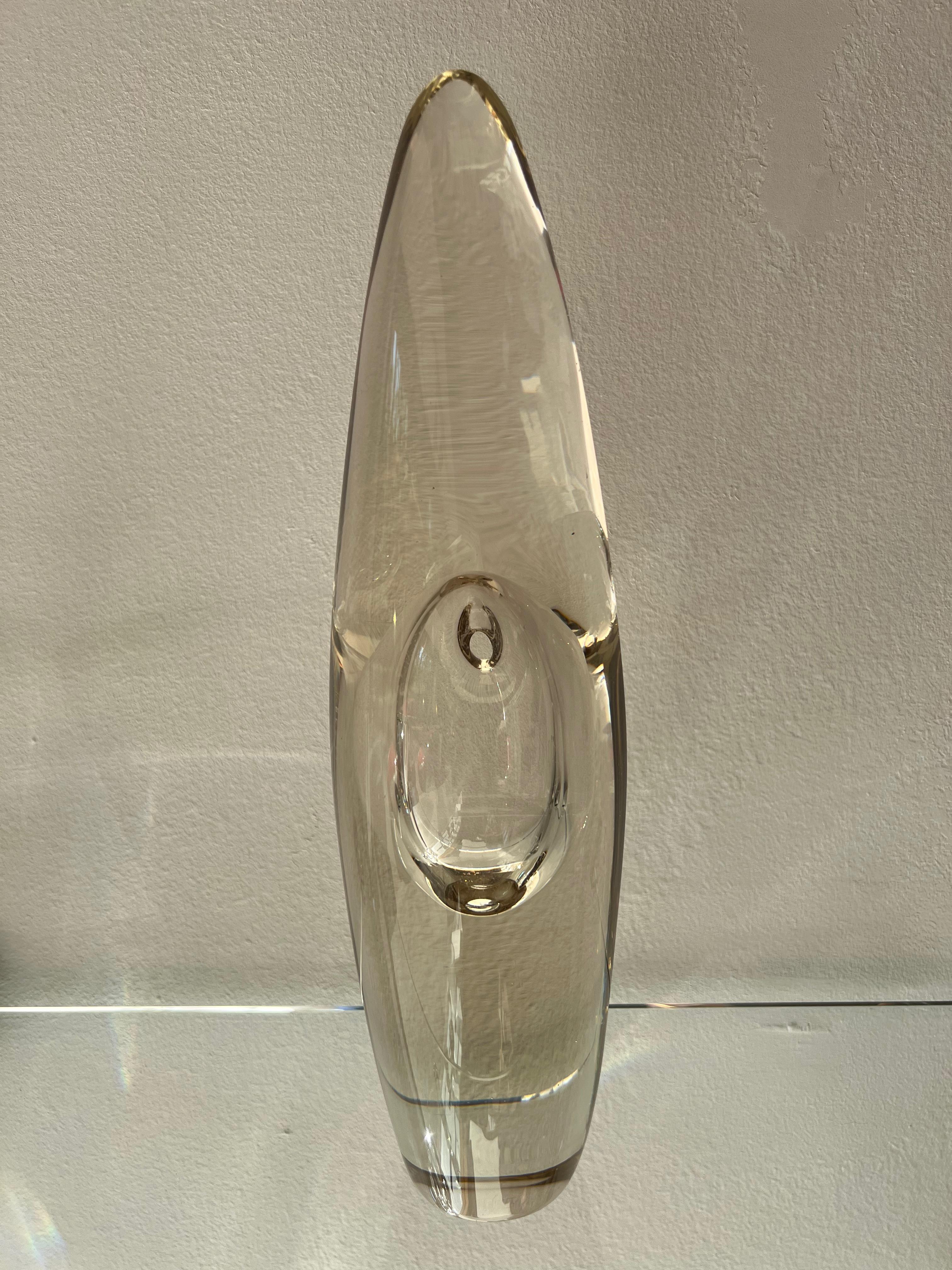 Finnish Timo Sarpaneva, Faceted Glass sculpture 'Orchid'