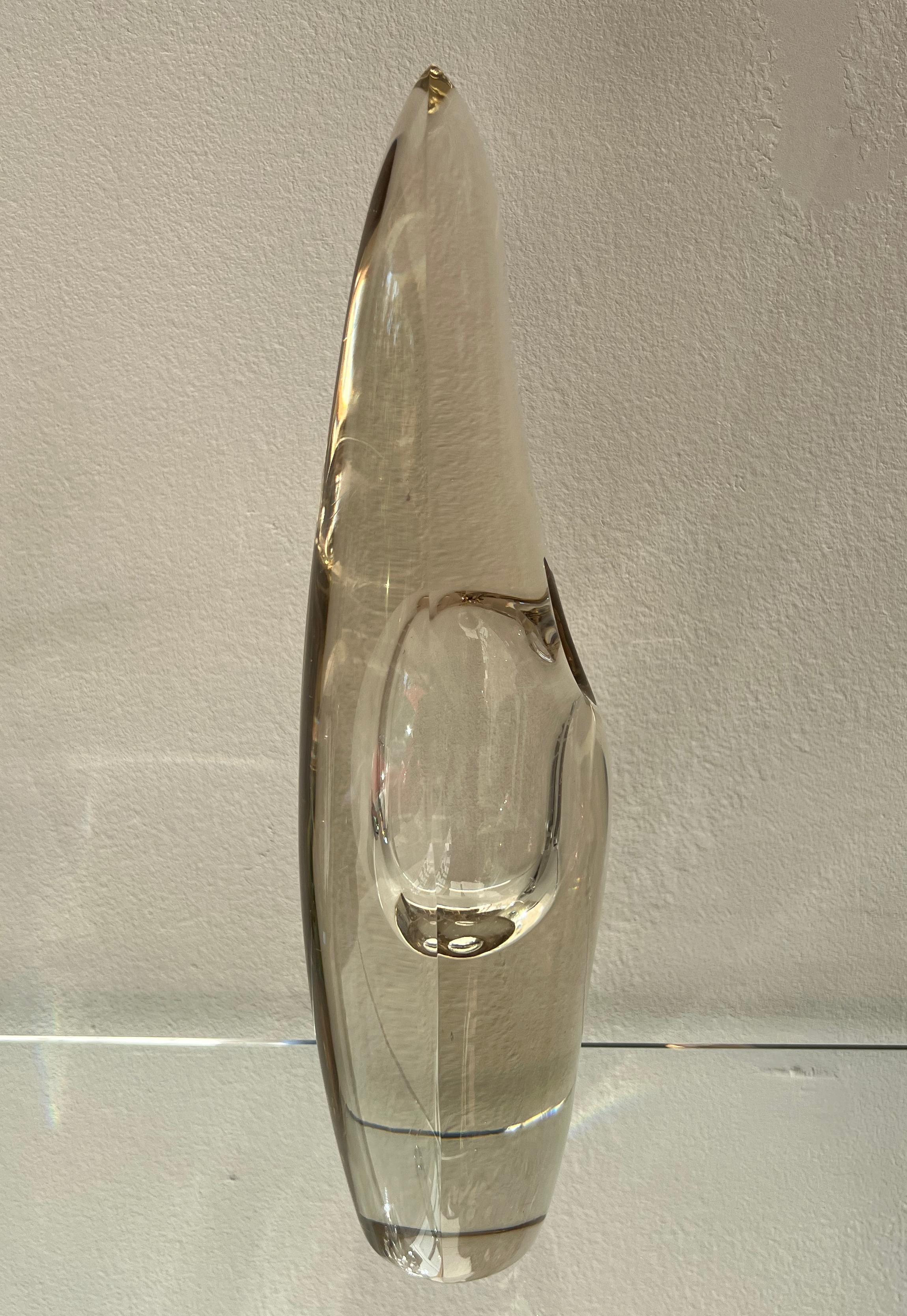 Timo Sarpaneva, Faceted Glass sculpture 'Orchid' In Good Condition In Helsinki, FI