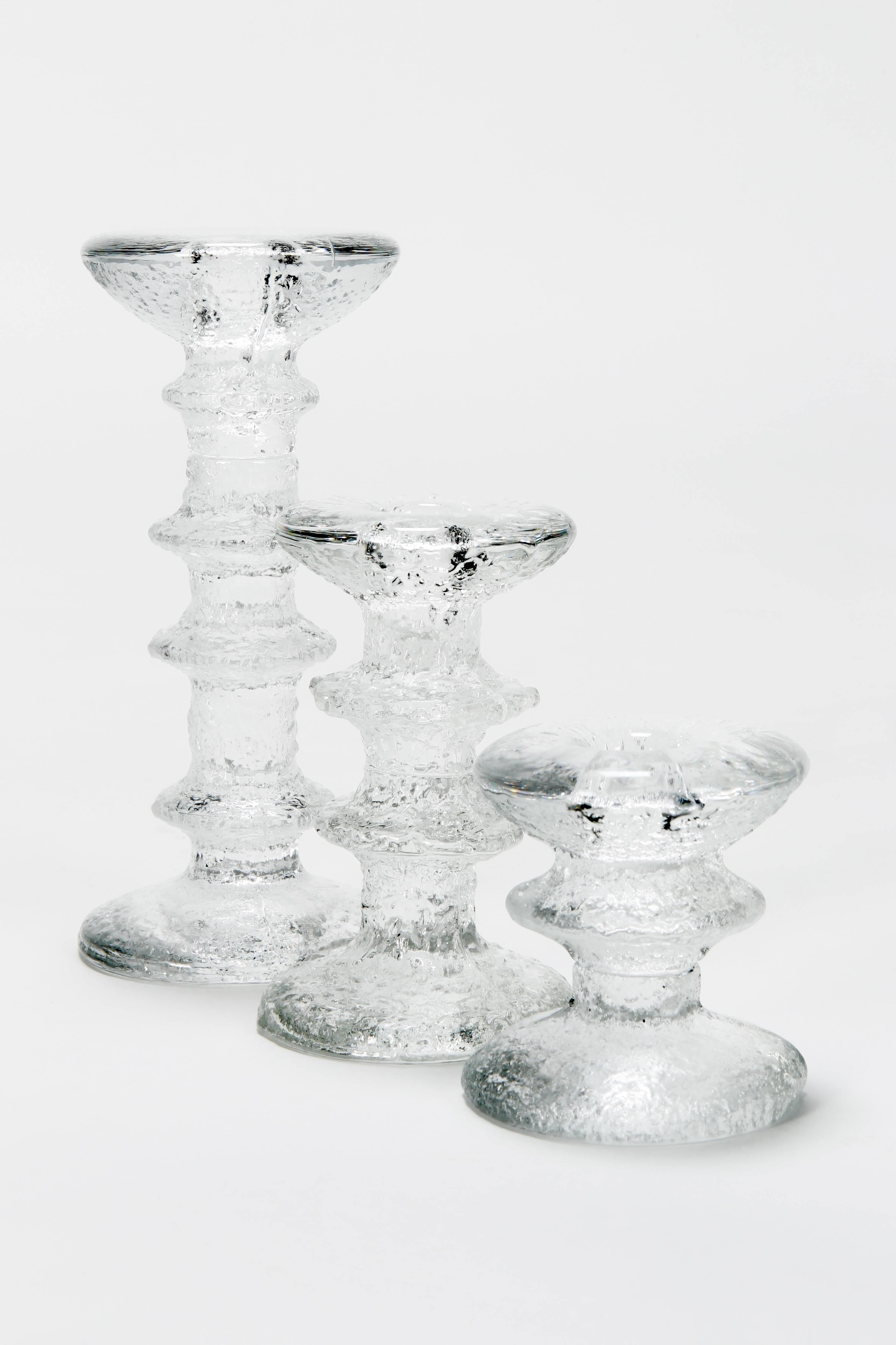 Timo Sarpaneva “Festivo” Candleholders Littala, 1960s In Good Condition In Basel, CH