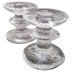 Timo Sarpaneva Festivo Candlesticks by Iittala Glass, Finland, 1967