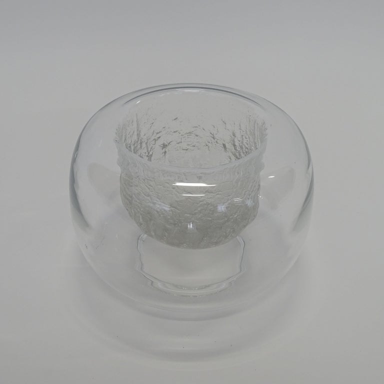 Mid-Century Modern Timo Sarpaneva 'Finlandia' Mould Blown Glass Vase, Finland 1960s For Sale