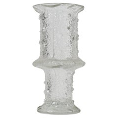 Timo Sarpaneva for Iittala, 'Nardus' Clear Glass Vase, 1968, Beautiful Example