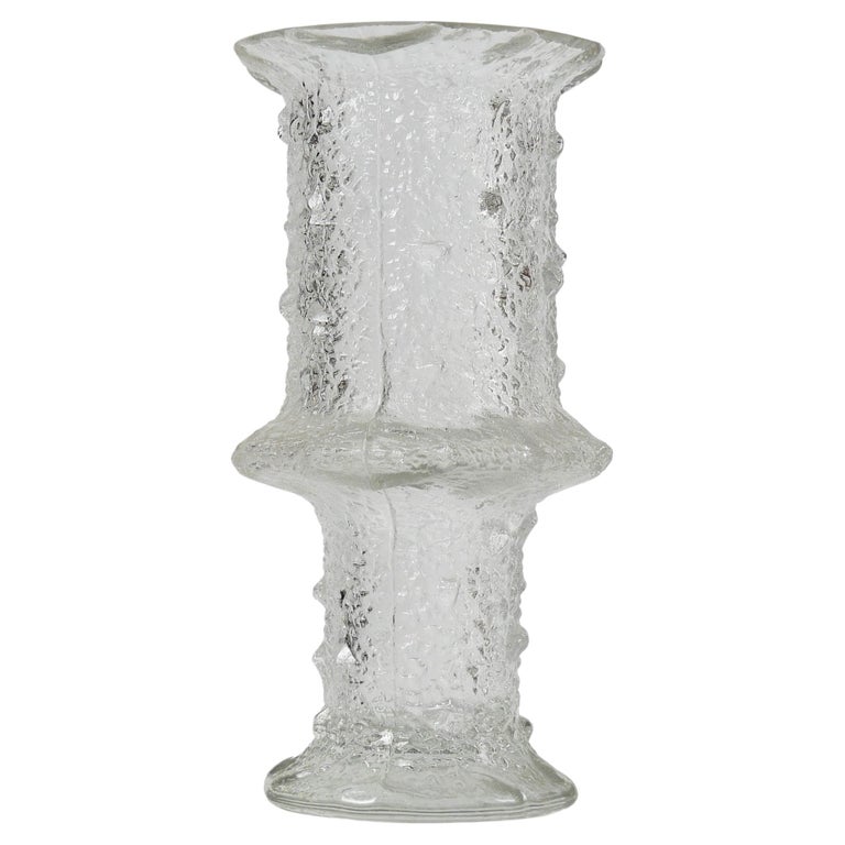 Timo Sarpaneva for Iittala, 'Nardus' Clear Glass Vase, 1968, Beautiful Example For Sale