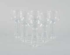 Timo Sarpaneva for Iittala Nuutajärvi, 6 Vintage Archipelago liqueur Glasses