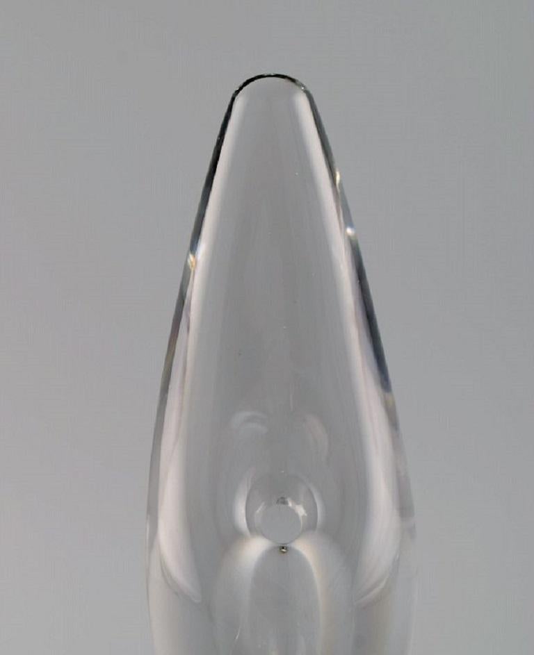 Scandinavian Modern Timo Sarpaneva for Iittala, Organically Shaped Orkidea Vase in Art Glass