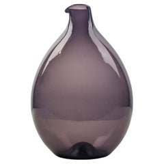 Vintage Timo Sarpaneva for Iittala, Purple Bird Bottle Vase 1956 Beautiful Early Example