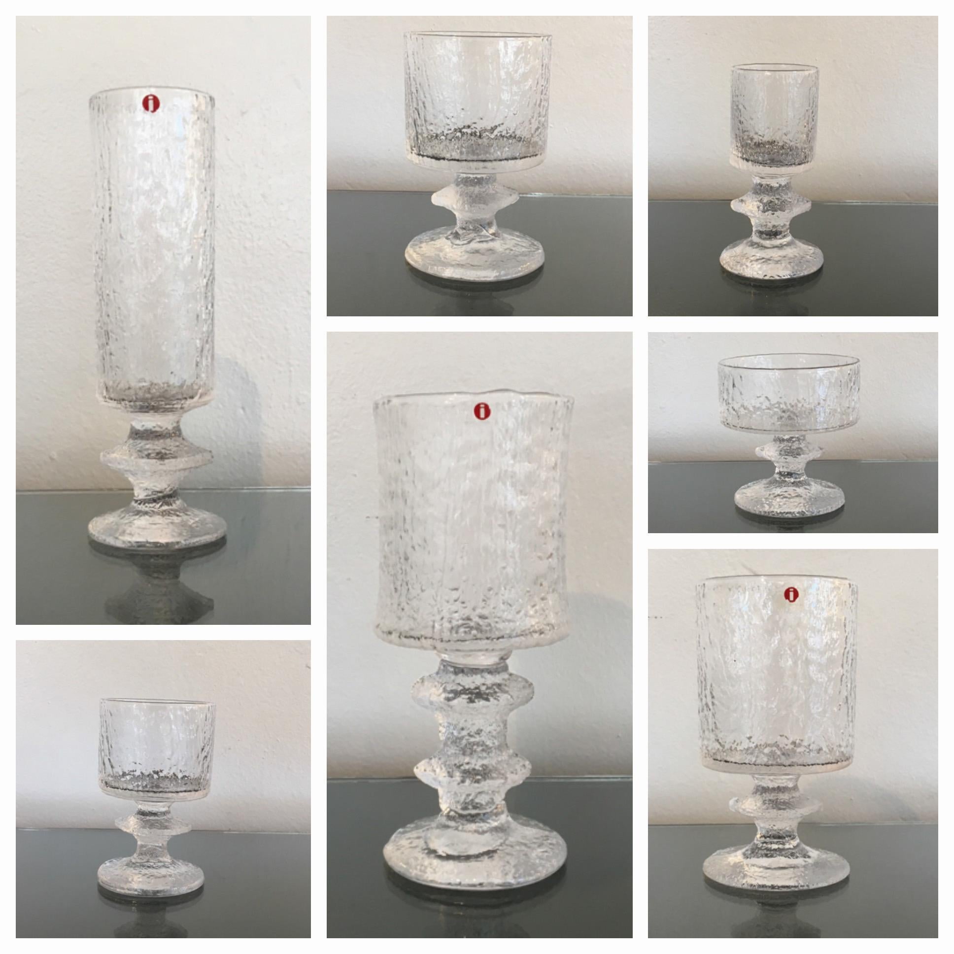 Timo Sarpaneva für Iittala Seltenes Service für sechs Stemware im Angebot 1