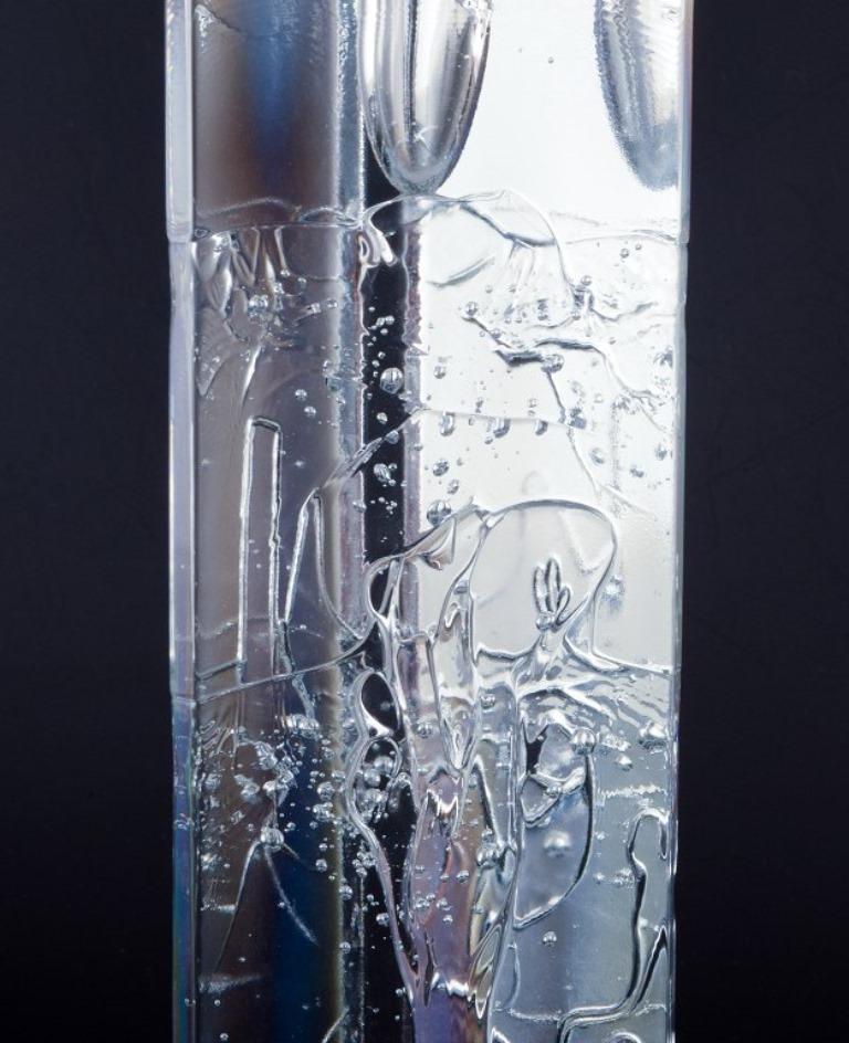 Timo Sarpaneva für Iittala. Drei dreieckige Kerzenhalter aus „Arkipelago“-Glas (Skandinavische Moderne) im Angebot