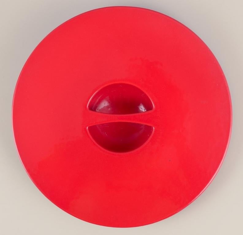 Timo Sarpaneva für Rosenlew, Finnland. Gusseisentopf in roter Emaille, 1960er/70er Jahre im Zustand „Gut“ im Angebot in Copenhagen, DK