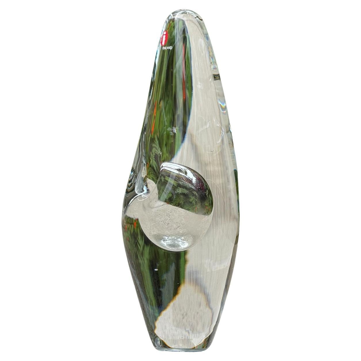 Vaso in vetro "Orkidea" (Orchidea) di Timo Sarpaneva per Iittala, Finlandia, XX secolo