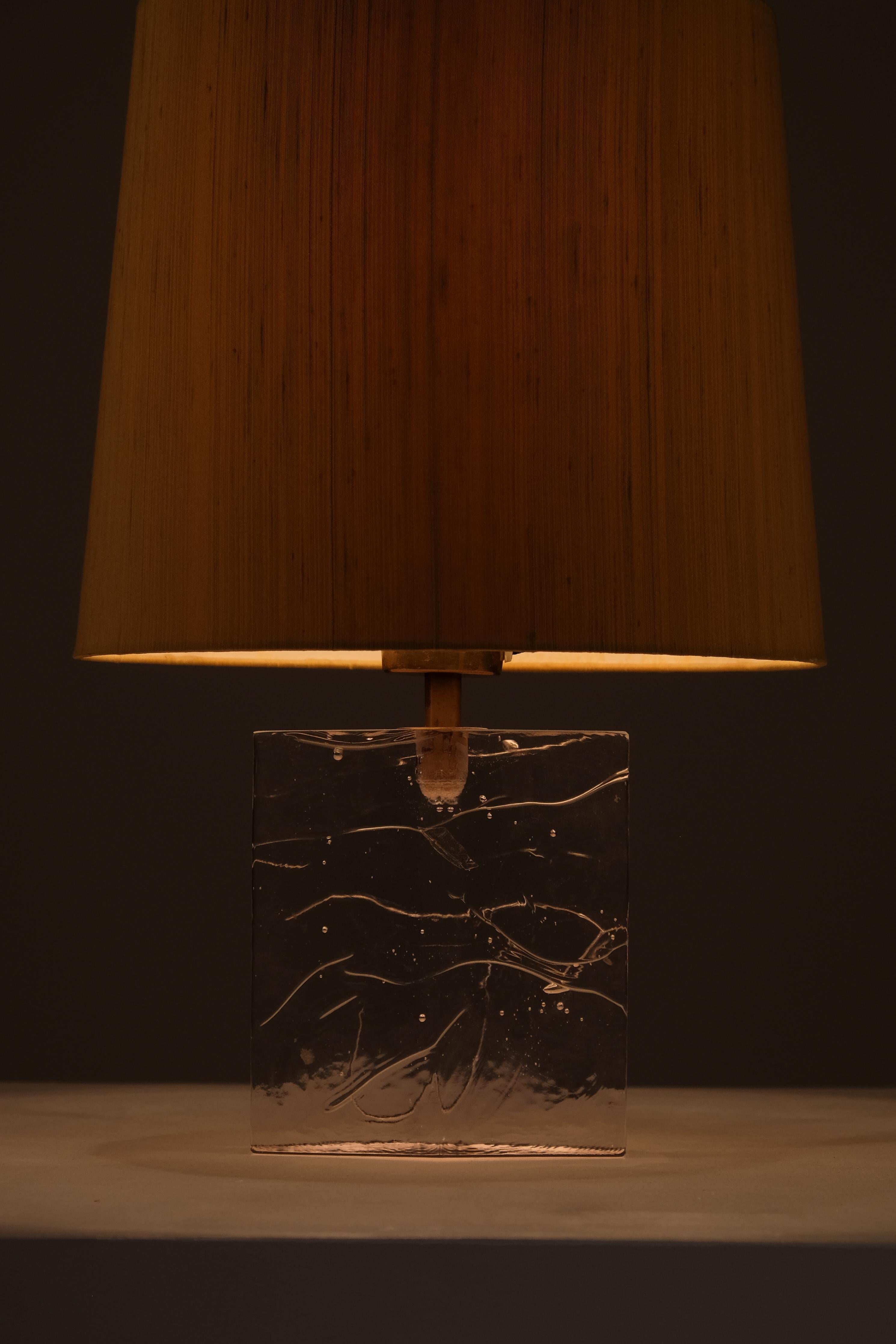 Scandinave moderne Lampe de bureau en verre Timo Sarpaneva, Finlande, années 1960 en vente