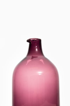 Timo Sarpaneva Glass Vase Model Pullo Produced by Iittala in Finland