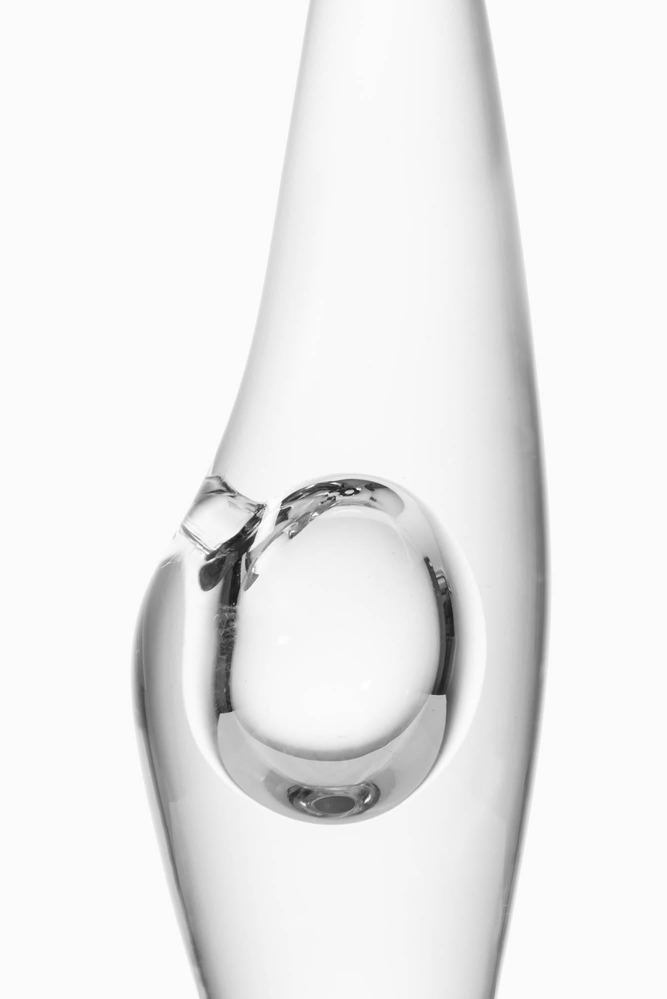 Glass vases model Orchid designed by Timo Sarpaneva. Produced by Iittala in Finland.