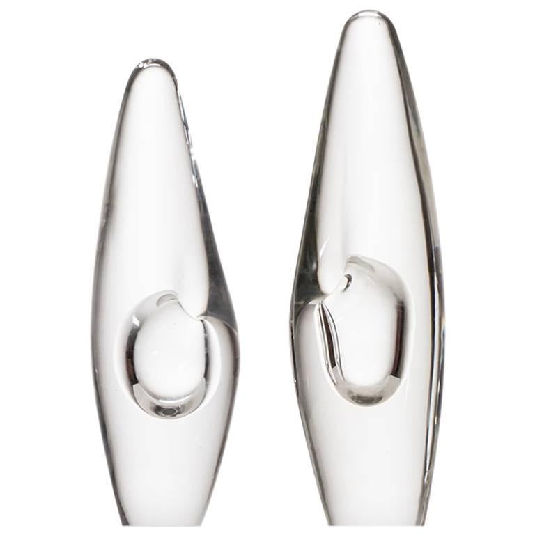 Timo Sarpaneva Glass Vases 'Orchid' by Iittala in Finland For Sale