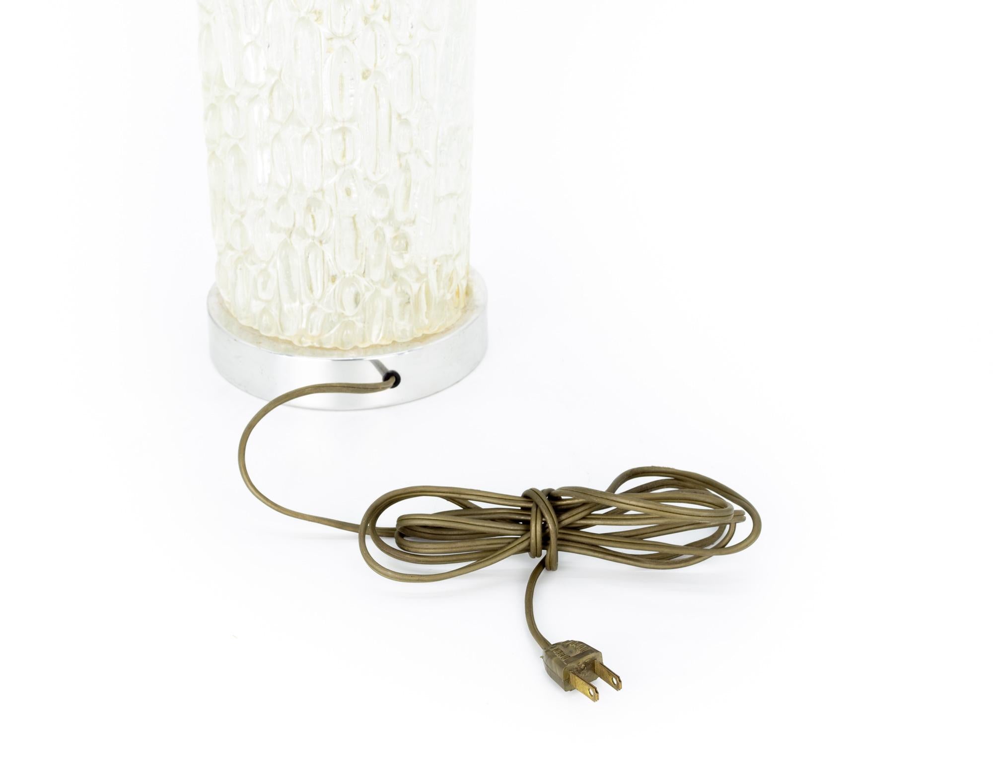 Timo Sarpaneva Iittala Festivo Style Mid Century Glass & Chrome Table Lamp For Sale 2