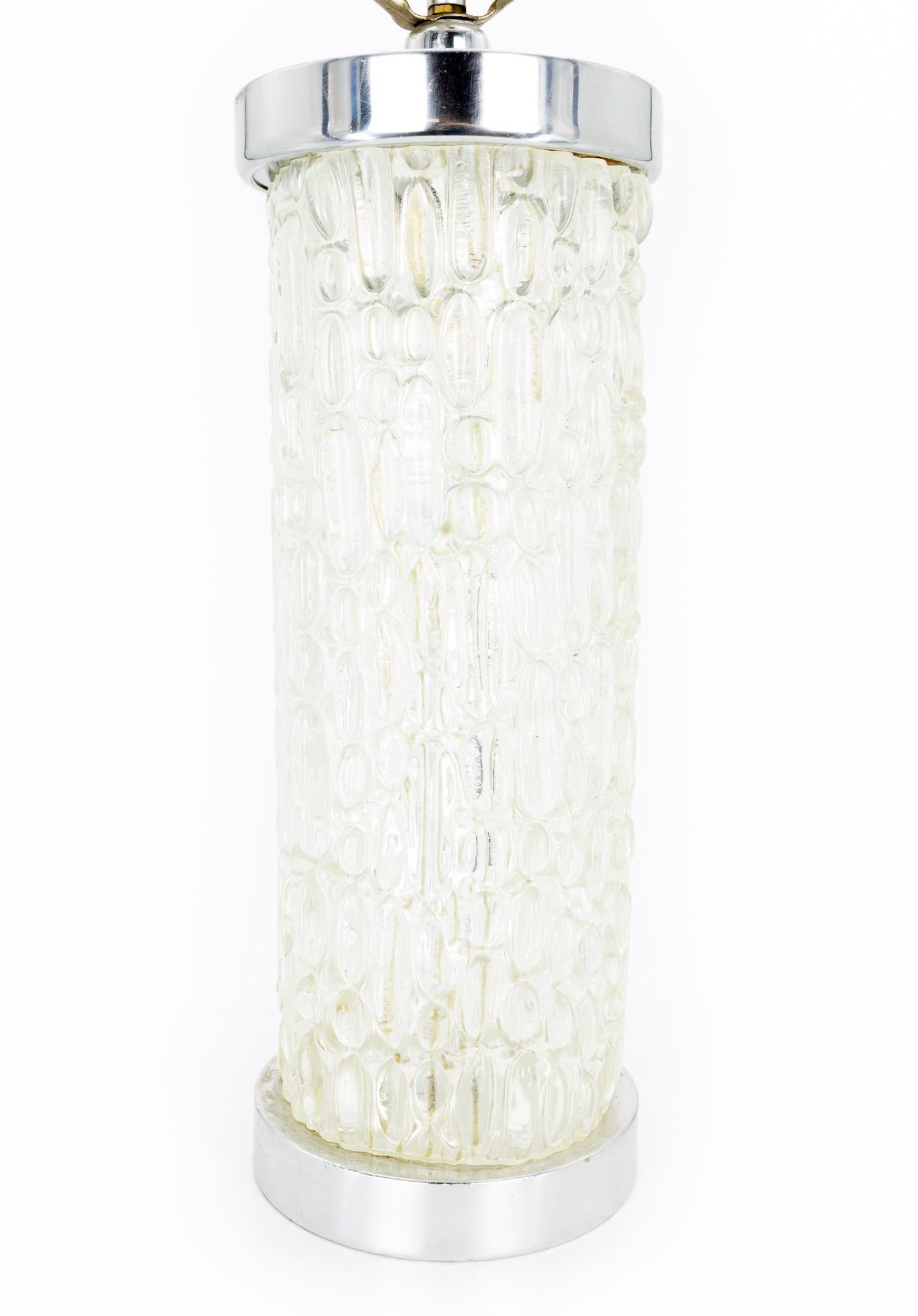 Timo Sarpaneva Iittala Festivo Style Mid Century Glass & Chrome Table Lamp For Sale 3