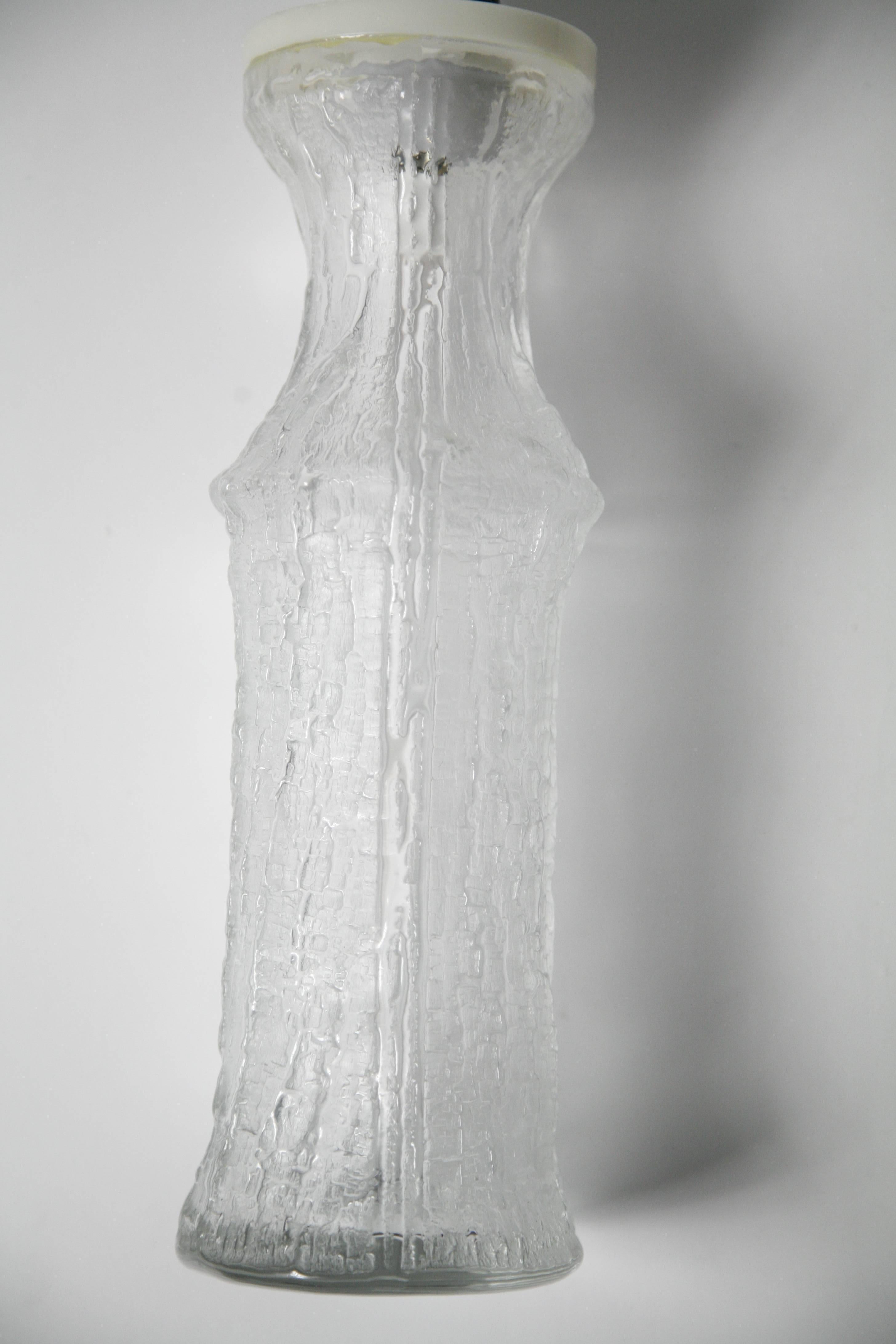 Fait main Lampes Timo Sarpaneva en verre transparent, Finlande 1980 en vente