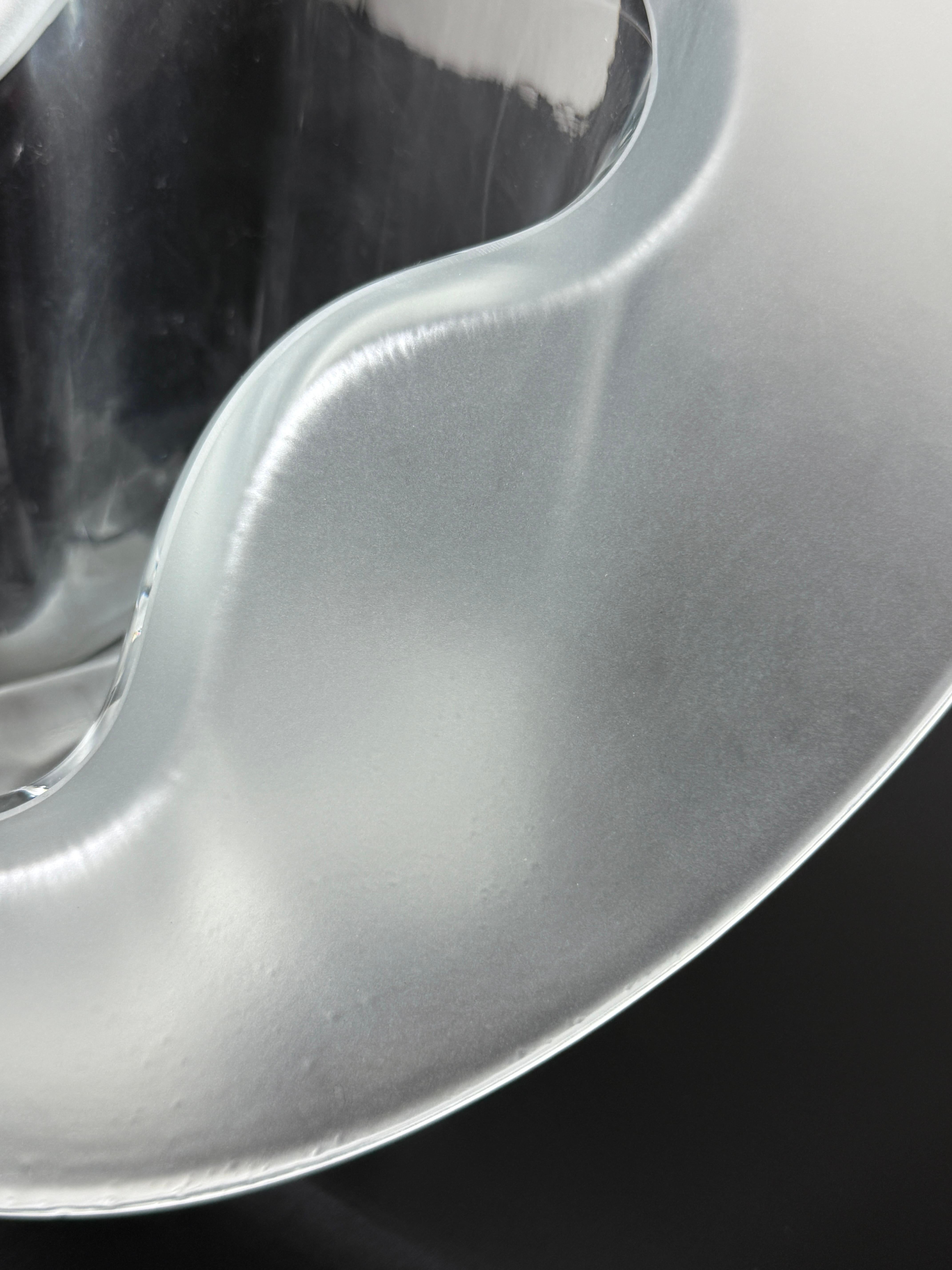 Timo Sarpaneva Large Sculptural Glass Vase Marcel Iittala Finland 20th Century in vendita 3