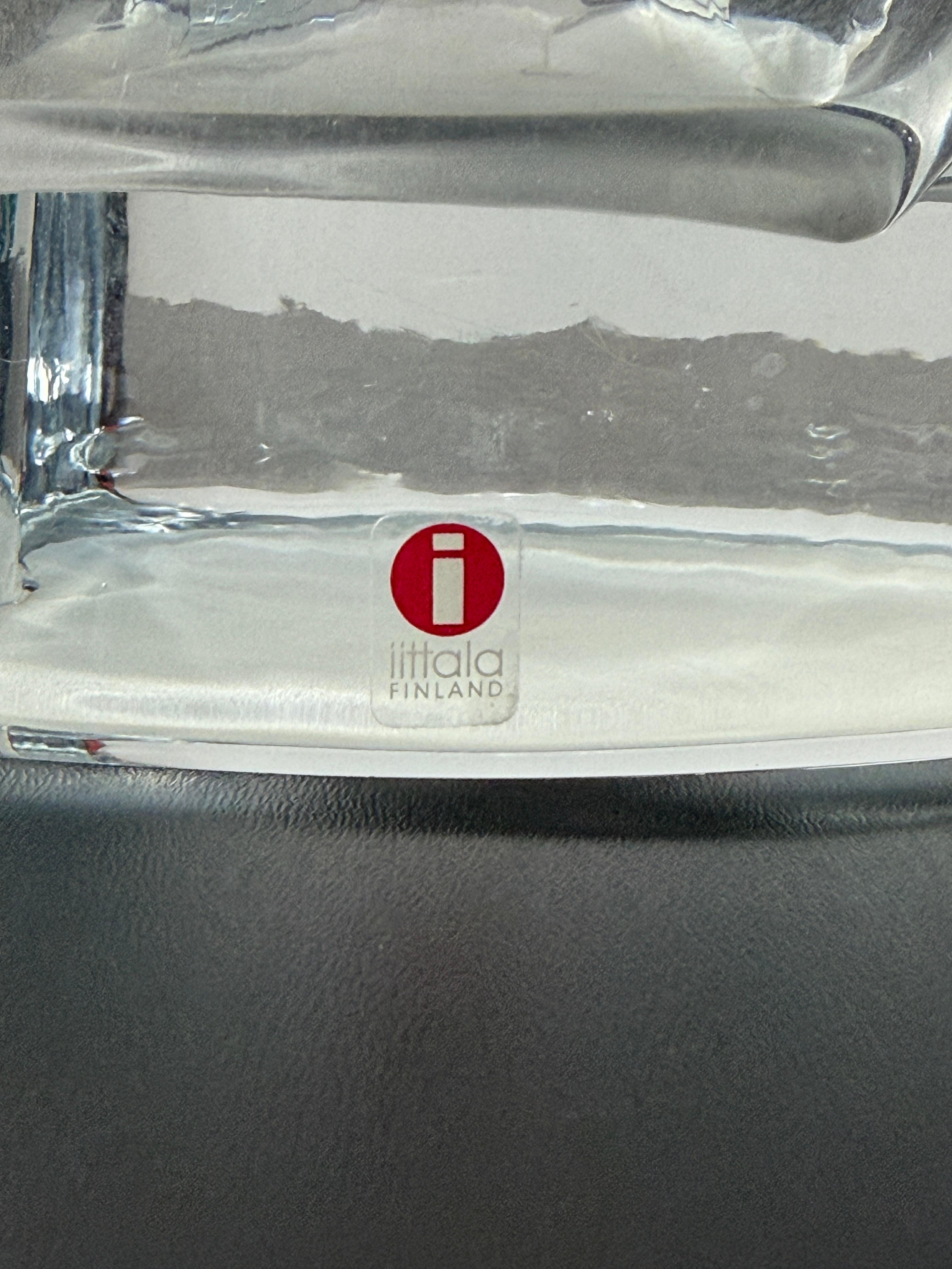 Timo Sarpaneva Large Sculptural Glass Vase Marcel Iittala Finland 20th Century in vendita 4