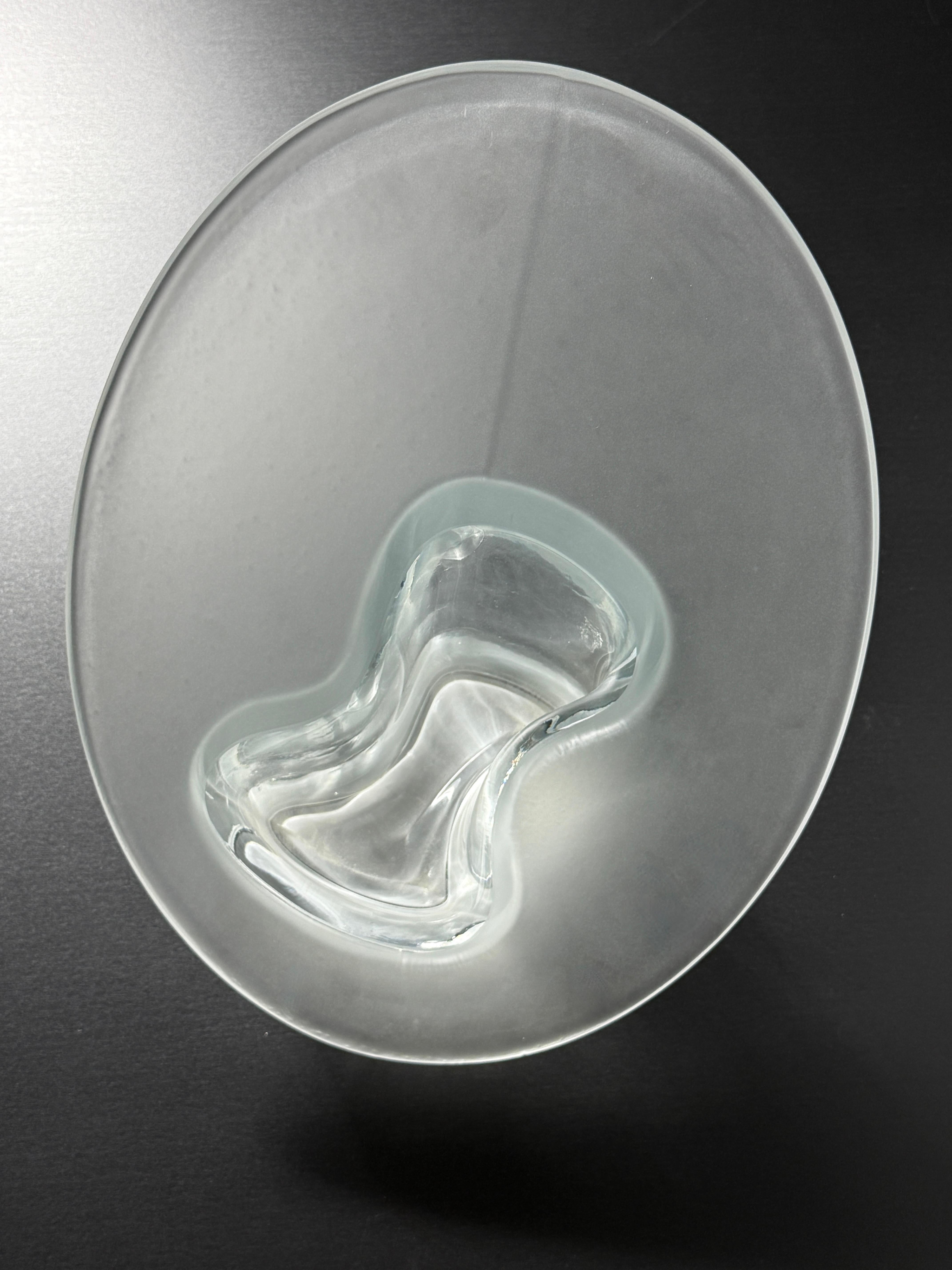 Finlandese Timo Sarpaneva Large Sculptural Glass Vase Marcel Iittala Finland 20th Century in vendita