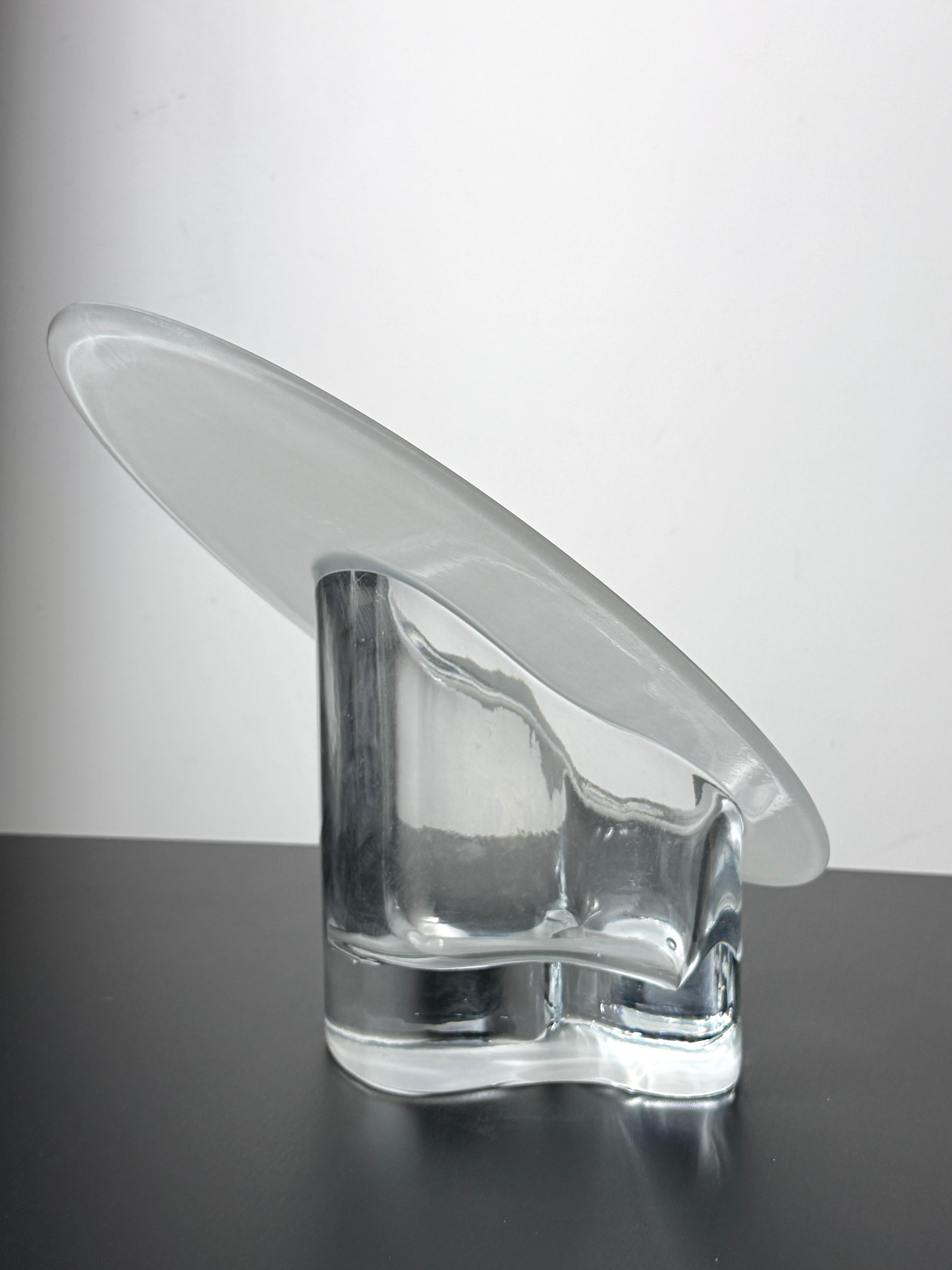 Timo Sarpaneva Large Sculptural Glass Vase Marcel Iittala Finland 20th Century in vendita 1